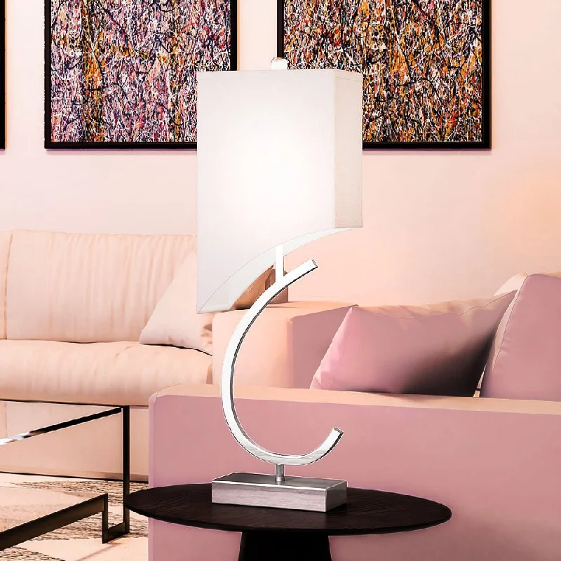 ceramic table lamps with hand painted designs for an artistic touchceramic table lamps with hand painted designs for an artistic touchUEX7530 Mid-Century Modern Table Lamp 9.5''W x 7.5''D x 31''H, Brushed Steel Finish, Serenbe Collection