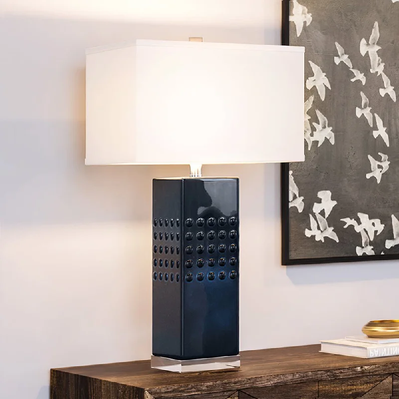 industrial style table lamps with exposed bulbs for loft apartmentsindustrial style table lamps with exposed bulbs for loft apartmentsUEX7600 Transitional Table Lamp 17''W x 10.5''D x 30''H, Dark Blue Finish, Mystic Collection