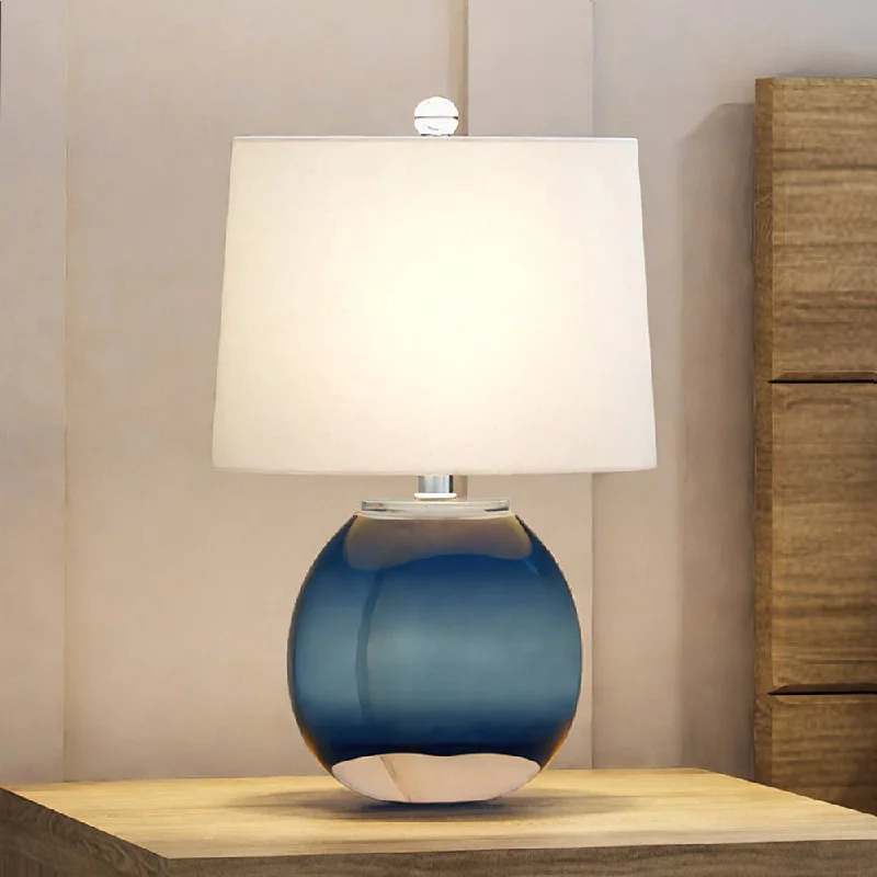 glass table lamps with a frosted surface for soft light diffusionglass table lamps with a frosted surface for soft light diffusionUEX7630 Coastal Table Lamp 12''W x 8''D x 19''H, Clear Blue Finish, McCall Collection