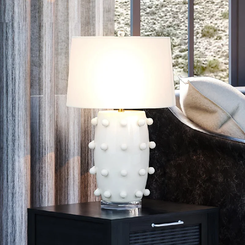 glass table lamps with a frosted surface for soft light diffusionglass table lamps with a frosted surface for soft light diffusionUEX7710 Transitional Table Lamp 15''W x 15''D x 28''H, White Glazed Finish, Cold Spring Collection