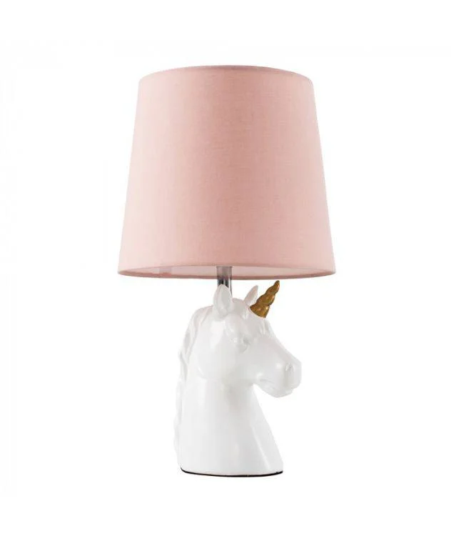 mid century modern table lamps with iconic designs for a stylish studymid century modern table lamps with iconic designs for a stylish studyUnicorn Ceramic Table Lamp with Dusky Pink Tapered Shade