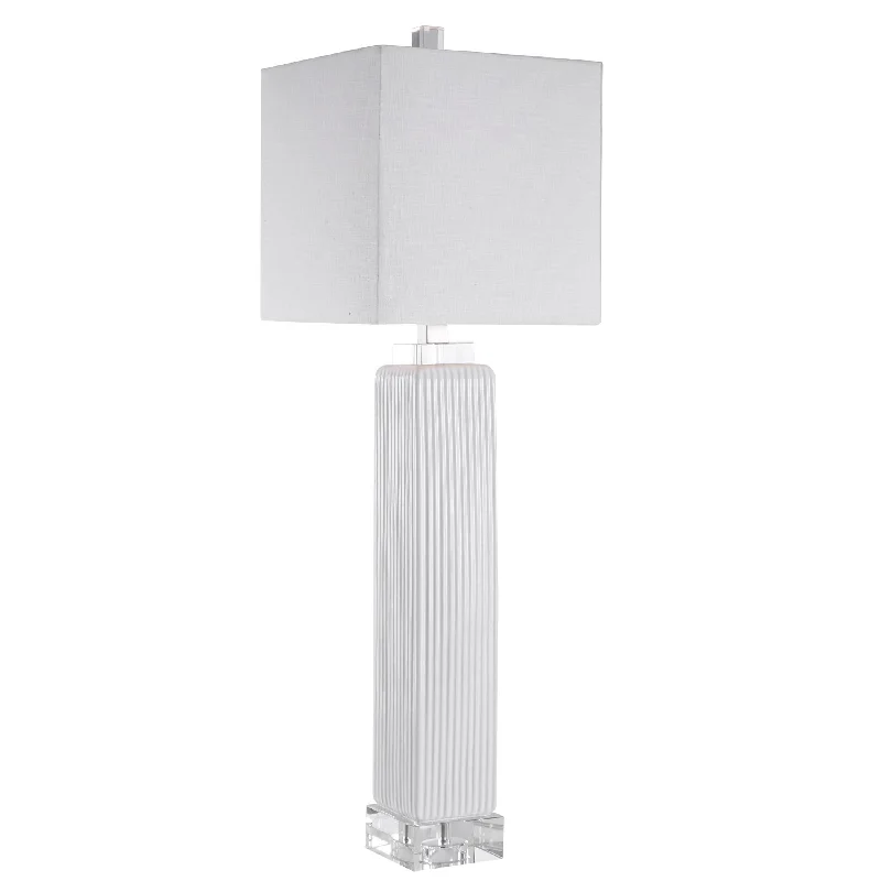 art deco table lamps with geometric shapes for a retro touchart deco table lamps with geometric shapes for a retro touchBennett White Buffet Lamp