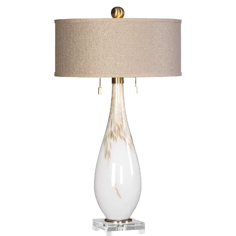 wooden table lamps with natural grain for a warm and organic feelwooden table lamps with natural grain for a warm and organic feelCardoni White Glass Table Lamp