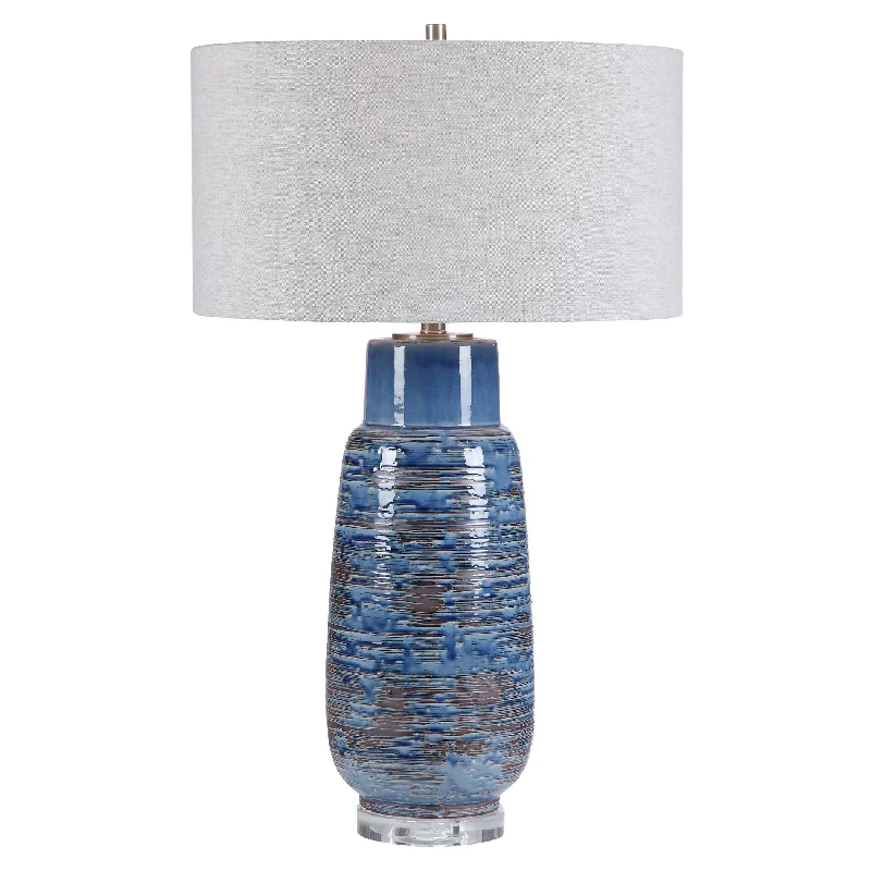 bohemian table lamps with colorful patterns for eclectic bedroomsbohemian table lamps with colorful patterns for eclectic bedroomsMagellan Blue Table Lamp