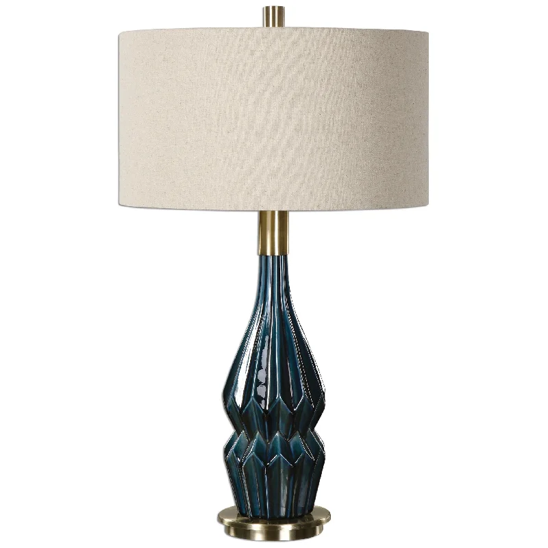 marble table lamps with a luxurious veined pattern for high end decormarble table lamps with a luxurious veined pattern for high end decorPrussian Blue Ceramic Lamp