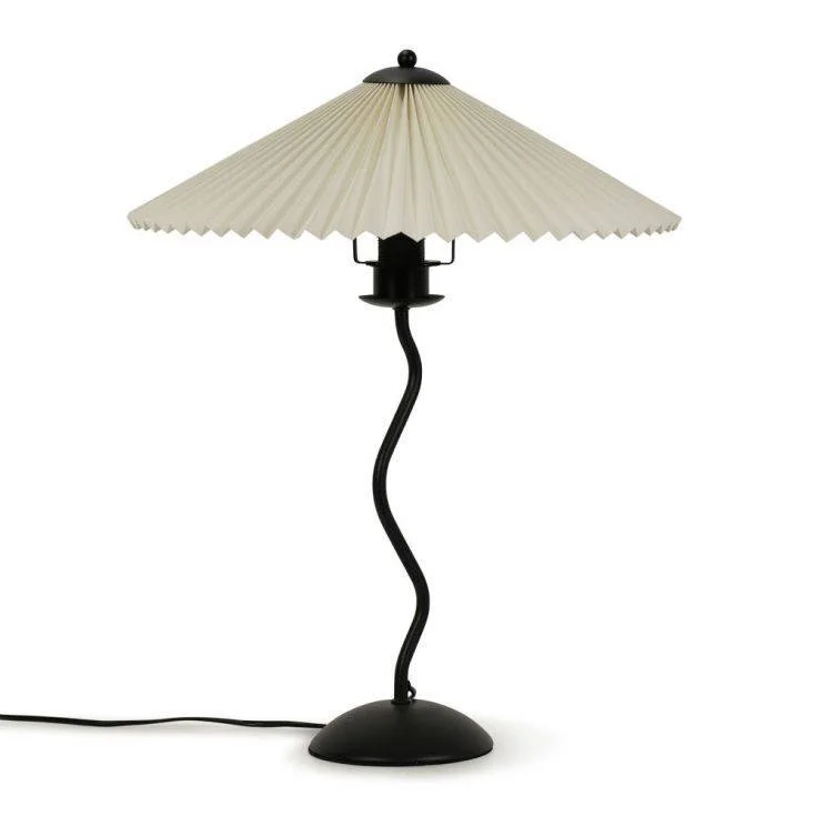 metal table lamps with a matte black finish for a sleek appearancemetal table lamps with a matte black finish for a sleek appearanceWiggle Table Lamp With Origami Shade