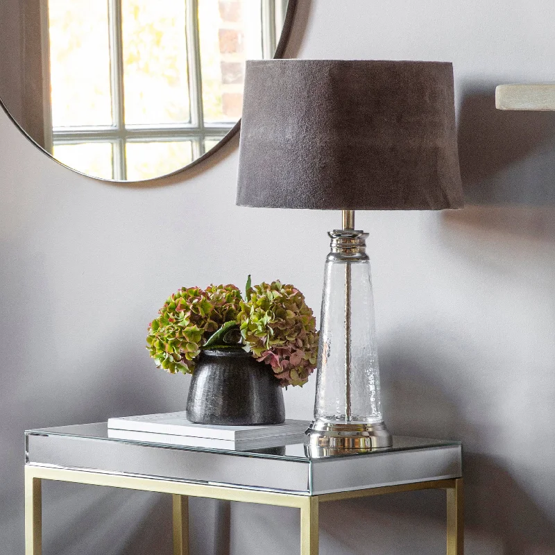 gothic style table lamps with dark finishes for a mysterious lookgothic style table lamps with dark finishes for a mysterious lookWinslet Table Lamp w/ Grey Shade