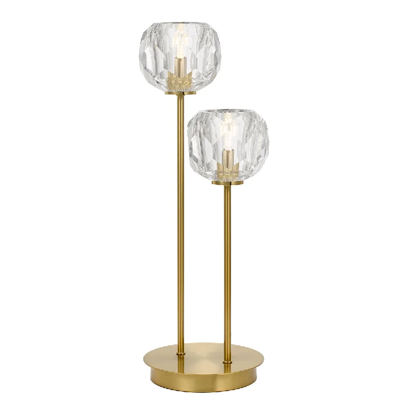 crystal table lamps with dazzling prisms for a glamorous effectcrystal table lamps with dazzling prisms for a glamorous effectZaha 2 Light Antique Gold with Crystal Table Lamp