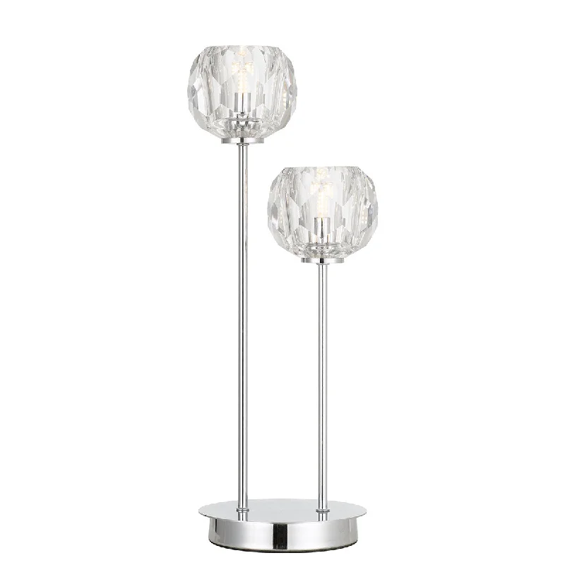 marble table lamps with a luxurious veined pattern for high end decormarble table lamps with a luxurious veined pattern for high end decorZaha 2 Light Chrome with Crystal Table Lamp